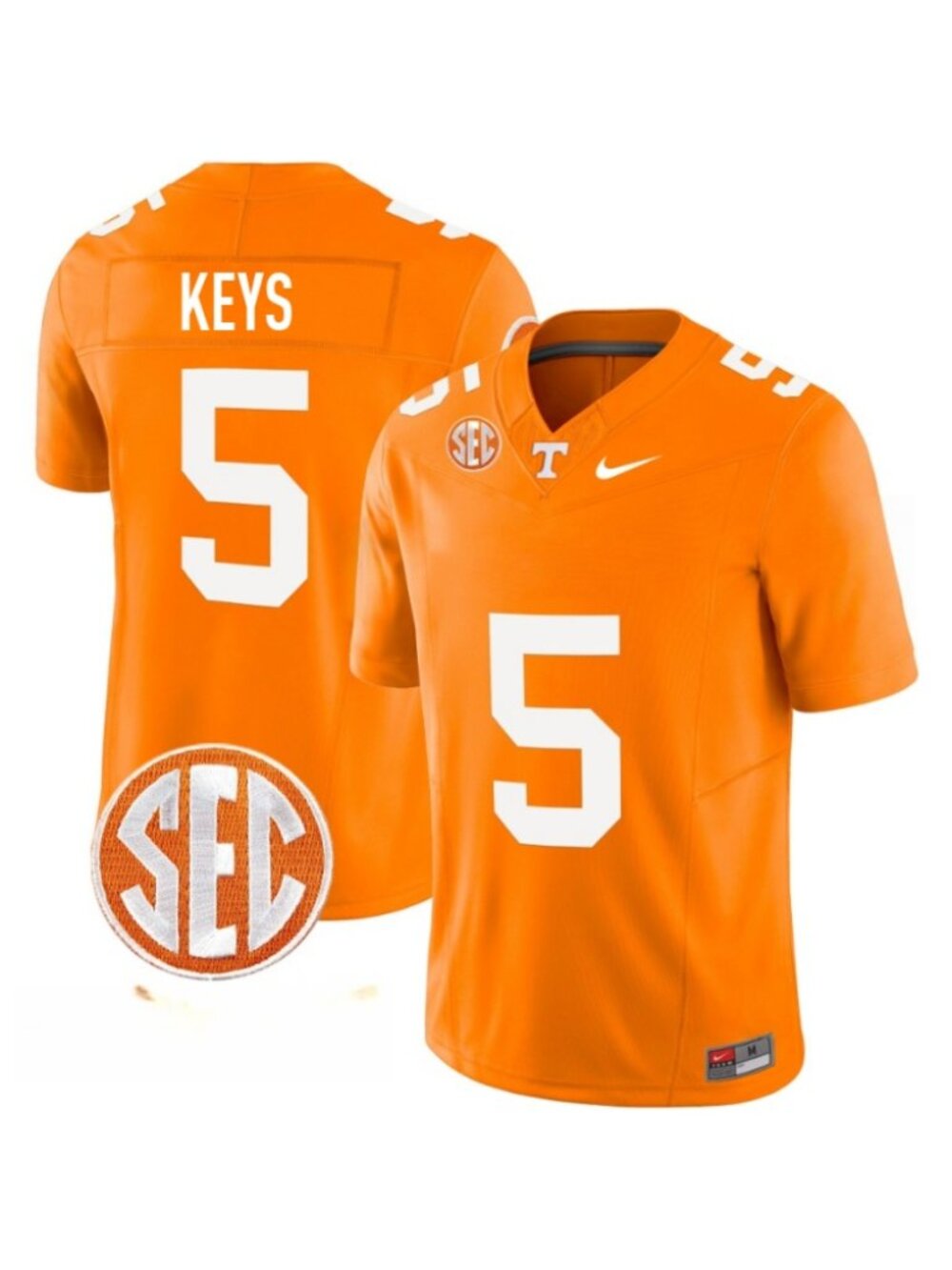 Kids Youths Tristen Keys Orange Vapor Jersey Stitched